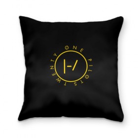 Подушка 3D с принтом TWENTY ONE PILOTS   TOP в Ухте, наволочка – 100% полиэстер, наполнитель – холлофайбер (легкий наполнитель, не вызывает аллергию). | состоит из подушки и наволочки. Наволочка на молнии, легко снимается для стирки | 21 pilots | 21p | music | rock | top | trench | twenty one pilots | группа | музыка | рок