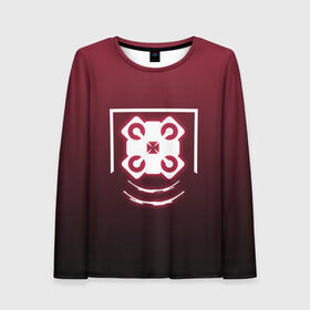 Женский лонгслив 3D R6S ECHO: в Ухте, 100% полиэстер | длинные рукава, круглый вырез горловины, полуприлегающий силуэт | 6 | cybersport | esport | logo | pro league | rainbow | rainbow six siege | six | team | киберспорт | лого | радуга осада