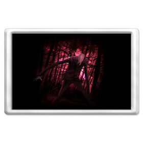 Магнит 45*70 с принтом Slender (2) в Ухте, Пластик | Размер: 78*52 мм; Размер печати: 70*45 | cry | game | horror | man | slender | игра | приведения | слендер | ужас | хоррор