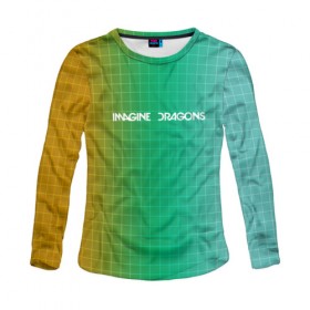Женский лонгслив 3D с принтом IMAGINE DRAGONS в Ухте, 100% полиэстер | длинные рукава, круглый вырез горловины, полуприлегающий силуэт | 