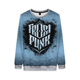 Женский свитшот 3D с принтом Frostpunk Logo в Ухте, 100% полиэстер с мягким внутренним слоем | круглый вырез горловины, мягкая резинка на манжетах и поясе, свободная посадка по фигуре | frost punk | frostpunk | фрост панк | фростпанк