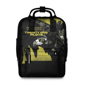 Женский рюкзак 3D с принтом Twenty one pilots - trench в Ухте, 100% полиэстер | лямки с регулируемой длиной, сверху ручки, чтобы рюкзак нести как сумку. Основное отделение закрывается на молнию, как и внешний карман. Внутри два дополнительных кармана, один из которых закрывается на молнию. По бокам два дополнительных кармашка, куда поместится маленькая бутылочка
 | 21 pilots | 3d                                                        twenty one pilots | jumpsuit | nico and the niners | trench | trench 3d | twenty one pilots