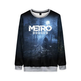 Женский свитшот 3D с принтом METRO EXODUS в Ухте, 100% полиэстер с мягким внутренним слоем | круглый вырез горловины, мягкая резинка на манжетах и поясе, свободная посадка по фигуре | exodus | horror | metro exodus | survival | игры | исход | метро | метро 2035