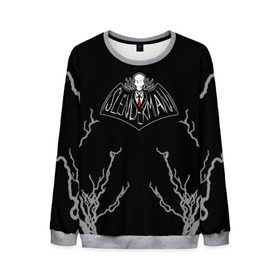 Мужской свитшот 3D с принтом Slenderman в Ухте, 100% полиэстер с мягким внутренним слоем | круглый вырез горловины, мягкая резинка на манжетах и поясе, свободная посадка по фигуре | Тематика изображения на принте: 