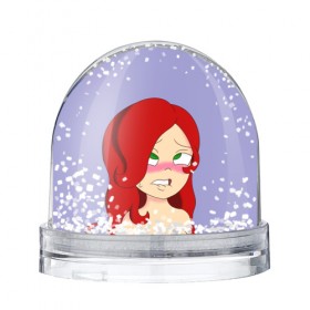 Водяной шар с принтом Redhead в Ухте, Пластик | Изображение внутри шара печатается на глянцевой фотобумаге с двух сторон | ahegao | anime | аниме | ахегао