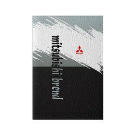 Обложка для паспорта матовая кожа с принтом Mitsubishi brend: Надпись в Ухте, натуральная матовая кожа | размер 19,3 х 13,7 см; прозрачные пластиковые крепления | 