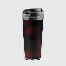 Термокружка-непроливайка с принтом CARBON в Ухте, внутренняя часть — пищевой пластик, наружная часть — прозрачный пластик, между ними — полиграфическая вставка с рисунком | объем — 350 мл, герметичная крышка | Тематика изображения на принте: carbon | geometry | metal | texture | геометрия | градиент | карбон | металл | паттерн | текстура
