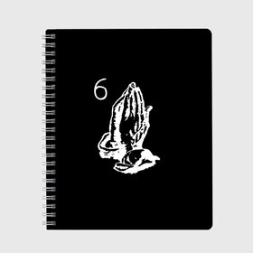 Тетрадь с принтом Drake - 6 в Ухте, 100% бумага | 48 листов, плотность листов — 60 г/м2, плотность картонной обложки — 250 г/м2. Листы скреплены сбоку удобной пружинной спиралью. Уголки страниц и обложки скругленные. Цвет линий — светло-серый
 | Тематика изображения на принте: drake | hotlinebling | more life | ovo | sixgod | дрейк