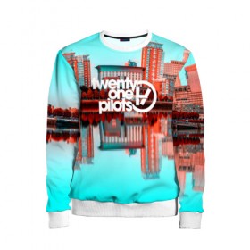 Детский свитшот 3D с принтом TWENTY ONE PILOTS в Ухте, 100% полиэстер | свободная посадка, прямой крой, мягкая тканевая резинка на рукавах и понизу свитшота | Тематика изображения на принте: city | josh dun | twenty one pilots | tyler joseph | urban | альбом | город | музыка