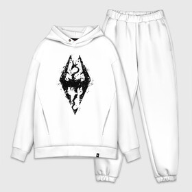Мужской костюм хлопок OVERSIZE с принтом THE ELDER SCROLLS SKYRIM | TES 5 в Ухте,  |  | dovahkiin | dragonborn | fus ro dah | royal play | rpg | skyrim | tes | tes online | the elder scrolls | война | докавин | компьютерные игры | рпг