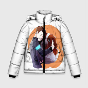 Зимняя куртка для мальчиков 3D Connor: в Ухте, ткань верха — 100% полиэстер; подклад — 100% полиэстер, утеплитель — 100% полиэстер | длина ниже бедра, удлиненная спинка, воротник стойка и отстегивающийся капюшон. Есть боковые карманы с листочкой на кнопках, утяжки по низу изделия и внутренний карман на молнии. 
Предусмотрены светоотражающий принт на спинке, радужный светоотражающий элемент на пуллере молнии и на резинке для утяжки | 2038 | become | connor | dbh | detroit | human | kara | андроид | детройт | кара | квест | коннор | маркус | пес | собака