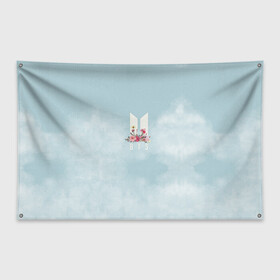 Флаг-баннер BTS: в Ухте, 100% полиэстер | размер 67 х 109 см, плотность ткани — 95 г/м2; по краям флага есть четыре люверса для крепления | army | bangtan | beyond | boys | bts | j hope | jimin | jin | jungkook | k pop | rm | scene | suga | the | v | армия | арэма | бтс | ви | джей хоупа | сюги | чимина | чина | чонгука