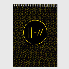 Скетчбук с принтом TWENTY ONE PILOTS TOP в Ухте, 100% бумага
 | 48 листов, плотность листов — 100 г/м2, плотность картонной обложки — 250 г/м2. Листы скреплены сверху удобной пружинной спиралью | 21 pilots | 21p | music | rock | top | trench | twenty one pilots | группа | музыка | рок
