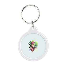 Брелок круглый Fortnite. Zoey: в Ухте, пластик и полированная сталь | круглая форма, металлическое крепление в виде кольца | battle | epic | fortnite | games | royale | save | soldier | world | zoey | битва | зои | зоуи | королевская | солдат | фортнайт