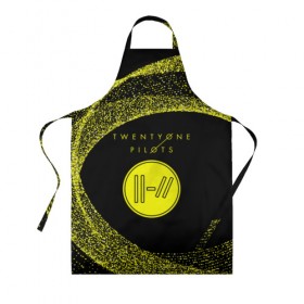 Фартук 3D с принтом TWENTY ONE PILOTS в Ухте, 100% полиэстер | общий размер — 65 х 85 см, ширина нагрудника — 26 см, горловина — 53 см, длина завязок — 54 см, общий обхват в поясе — 173 см. Принт на завязках и на горловине наносится с двух сторон, на основной части фартука — только с внешней стороны | 