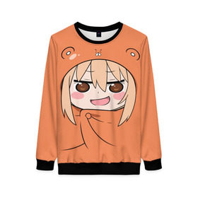 Женский свитшот 3D с принтом Himouto! Umaru-chan в Ухте, 100% полиэстер с мягким внутренним слоем | круглый вырез горловины, мягкая резинка на манжетах и поясе, свободная посадка по фигуре | himouto umaru chan | himouto umaruchan | komaru | my two faced little sister | tanukichi | u.m.r. | umaru doma | двуличная сестрёнка умару | умару дома
