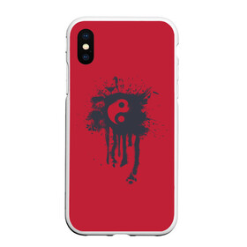 Чехол для iPhone XS Max матовый с принтом Инь-янь в Ухте, Силикон | Область печати: задняя сторона чехла, без боковых панелей | abstraction | абстракция | инь янь
