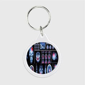 Брелок круглый неврология: в Ухте, пластик и полированная сталь | круглая форма, металлическое крепление в виде кольца |