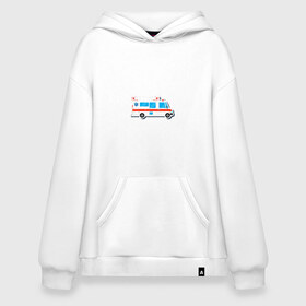 Худи SuperOversize хлопок с принтом скорая в Ухте, 70% хлопок, 30% полиэстер, мягкий начес внутри | карман-кенгуру, эластичная резинка на манжетах и по нижней кромке, двухслойный капюшон
 | неотложка | реанимация | скорая | скорая помощь | фельдшер