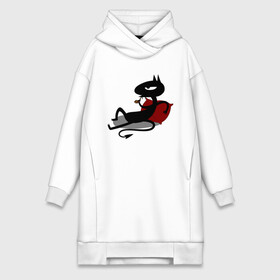 Платье-худи хлопок с принтом Disenchantment. Luci в Ухте,  |  | bean | disenchantment | elfo | futurama | luci | mattgroening | netflix | princess | simpsons | бин | люси | люци | мэтгроунинг | разочарование | симпсоны | элфо