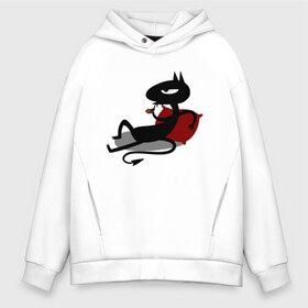 Мужское худи Oversize хлопок с принтом Disenchantment Luci в Ухте, френч-терри — 70% хлопок, 30% полиэстер. Мягкий теплый начес внутри —100% хлопок | боковые карманы, эластичные манжеты и нижняя кромка, капюшон на магнитной кнопке | Тематика изображения на принте: bean | disenchantment | elfo | futurama | luci | mattgroening | netflix | princess | simpsons | бин | люси | люци | мэтгроунинг | разочарование | симпсоны | элфо