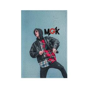 Обложка для паспорта матовая кожа с принтом Machine gun kelly в Ухте, натуральная матовая кожа | размер 19,3 х 13,7 см; прозрачные пластиковые крепления | machine gun kelly | mgk | rap | рэп