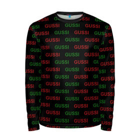 Мужской лонгслив 3D с принтом GUSSI в Ухте, 100% полиэстер | длинные рукава, круглый вырез горловины, полуприлегающий силуэт | anti brend | gussi | trend | антибренд | гуси | мода | надписи | тренд