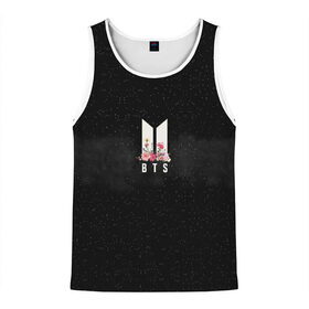 Мужская майка 3D с принтом BTS в Ухте, 100% полиэстер | круглая горловина, приталенный силуэт, длина до линии бедра. Пройма и горловина окантованы тонкой бейкой | Тематика изображения на принте: army | bangtan | beyond | boys | bts | j hope | jimin | jin | jungkook | k pop | rm | scene | suga | the | v | армия | арэма | бтс | ви | джей хоупа | сюги | чимина | чина | чонгука