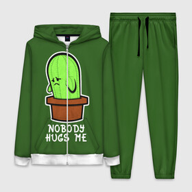Женский костюм 3D с принтом Nobody Hugs Me в Ухте,  |  | cactus | hugs | me | nobody | sad | горшок | горшочек | грусть | кактус | надпись | обнимашки | объятия | печаль | тоска