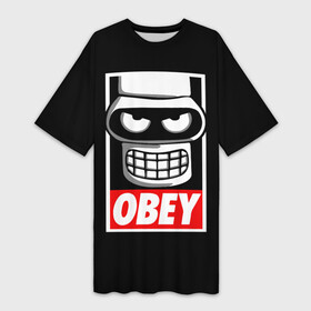 Платье-футболка 3D Бендер: в Ухте,  |  | bender | futurama | mult | simpsons | zoidberg | бендер | зойдберг | мульт | мультик | мультфильм | симпсоны | футурама