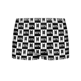 Мужские трусы 3D с принтом BTS PATTERN в Ухте, 50% хлопок, 50% полиэстер | классическая посадка, на поясе мягкая тканевая резинка | Тематика изображения на принте: bts | bts army | j hope | jimin | jin | jungkook | k pop | pattern | rap monster | rapmon | suga | v | бтс | корея