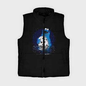 Женский жилет утепленный 3D с принтом Cookie monster в Ухте,  |  | cookie | cookiemonster | delicious | eat | monster | yummy | еда | куки | кукимонстр | монстр | печенье | сладости | улица | улицасезам