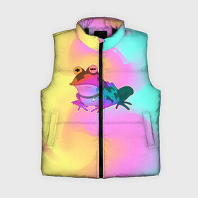 Женский жилет утепленный 3D с принтом Кислотная Гипножаба в Ухте,  |  | bender | fry | futurama | planet express | бендер | гипножаба | зойдберг | лила | фрай | футурама