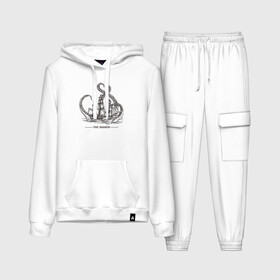 Женский костюм хлопок (с толстовкой) с принтом Кракен в Ухте,  |  | корабль | кракен | монстр | море | осьминог