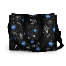 Сумка-шоппер 3D с принтом NASA в Ухте, 100% полиэстер | застегивается на металлическую кнопку; внутренний карман застегивается на молнию. Стенки укреплены специальным мягким материалом, чтобы защитить содержимое от несильных ударов
 | galaxy | nasa | space | space company | star | астрономия | галактика | звезды | космическая компания | космос | наса