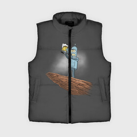 Женский жилет утепленный 3D с принтом Бендер в Ухте,  |  | all | bender | doctor | futurama | humans | kill | mult | robot | simpsons | space | trust | zoidberg | бендер | зойдберг | космос | мульт | мультик | мультфильм | робот | симпсоны | футурама