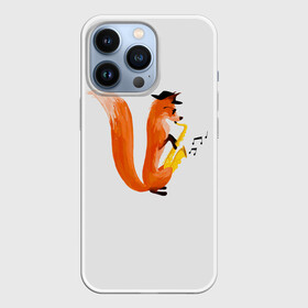 Чехол для iPhone 13 Pro с принтом Джаз Лис в Ухте,  |  | Тематика изображения на принте: cute | fox | foxes | ginger | jazz | tail | trumpet | джаз | джазмен | забавная | лис | лиса | лисица | лисицы | лисичка | лисички | лисы | милая | рыжая | рыжие | саксофон | смешная | труба | фыр | хвост | хвосты