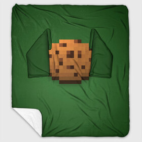 Плед с рукавами с принтом Minecraft Печенька в Ухте, 100% полиэстер | Закругленные углы, все края обработаны. Ткань не мнется и не растягивается. Размер 170*145 | cookies | craft | creeper | mine | minecraft | miner | online | skeleton | sword | tnt | world | zombie | зомби | игра | игры | кирка | крипер | майнер | майнкрафт | меч | мир | онлайн | печенье | печенька | скелетон