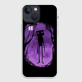Чехол для iPhone 13 mini Minecraft Эндермен: в Ухте,  |  | craft | creeper | enderman | mine | minecraft | miner | online | skeleton | sword | tnt | world | zombie | динамит | зомби | игра | игры | кирка | крипер | майнер | майнкрафт | меч | мир | онлайн | скелетон