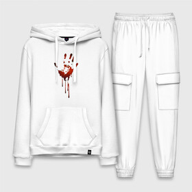 Мужской костюм хлопок с толстовкой Отпечаток руки: в Ухте,  |  | halloween | костюм на хэллоуин | кровавая рука | кровавый отпечаток | кровь | рисунок кровью | футболка для хэллоуина | хэллоуин