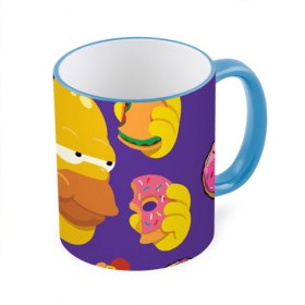 Кружка с принтом Simpsons в Ухте, керамика | ёмкость 330 мл | бублик | симпсон