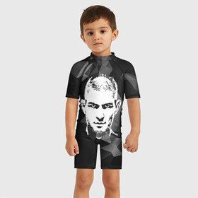 Детский купальный костюм 3D с принтом KHABIB NURMAGOMEDOV. в Ухте, Полиэстер 85%, Спандекс 15% | застежка на молнии на спине | abstract | geometry | khabib | khabib nurmagomedov | mma | sport | texture | абстракция | вектор | геометрия | кулак | мма | смешанные боевые искусства | спорт | текстура | хабиб | хабиб нурмагомедов