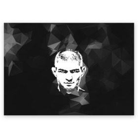 Поздравительная открытка с принтом KHABIB NURMAGOMEDOV. в Ухте, 100% бумага | плотность бумаги 280 г/м2, матовая, на обратной стороне линовка и место для марки
 | abstract | geometry | khabib | khabib nurmagomedov | mma | sport | texture | абстракция | вектор | геометрия | кулак | мма | смешанные боевые искусства | спорт | текстура | хабиб | хабиб нурмагомедов