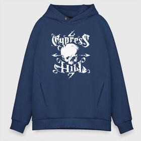 Мужское худи Oversize хлопок с принтом Cypress Hill в Ухте, френч-терри — 70% хлопок, 30% полиэстер. Мягкий теплый начес внутри —100% хлопок | боковые карманы, эластичные манжеты и нижняя кромка, капюшон на магнитной кнопке | cypress hill | hip hop | music | rap | музыка | рэп | хип хоп | череп