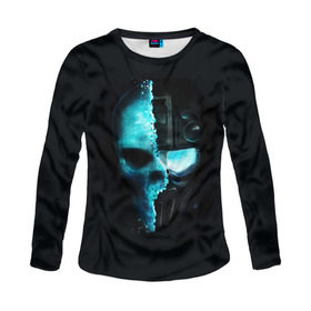 Женский лонгслив 3D с принтом Tom Clancy’s Ghost Recon в Ухте, 100% полиэстер | длинные рукава, круглый вырез горловины, полуприлегающий силуэт | wildlands | маска | призраки | череп | шлем | шутер