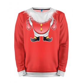 Мужской свитшот 3D с принтом Я сладкий Санта в Ухте, 100% полиэстер с мягким внутренним слоем | круглый вырез горловины, мягкая резинка на манжетах и поясе, свободная посадка по фигуре | 