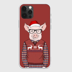 Чехол для iPhone 12 Pro Max с принтом New Year Pig в Ухте, Силикон |  | Тематика изображения на принте: 2019 | merry christmas | new year | год свиньи | зима | новый год | поросенок | праздник | рождество | свинка | свинья
