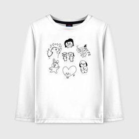 Детский лонгслив хлопок Bangtan Boys: в Ухте, 100% хлопок | круглый вырез горловины, полуприлегающий силуэт, длина до линии бедер | bangtan boys | bts | j   hope | jimin | jin | jung kook | k pop | rap monster | rm | suga | v | бангтан | бенгтан | бойз | бойс | бойскауты | бтс | группа | к поп | кпоп | пуленепробиваемые