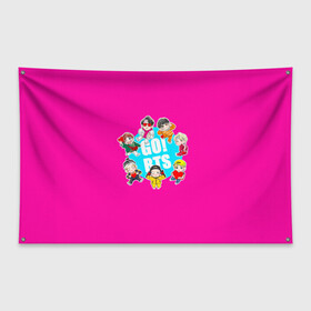 Флаг-баннер с принтом GO! BTS в Ухте, 100% полиэстер | размер 67 х 109 см, плотность ткани — 95 г/м2; по краям флага есть четыре люверса для крепления | army | bangtan | beyond | boys | bts | j hope | jimin | jin | jungkook | k pop | rm | scene | suga | the | v | армия | арэма | бтс | ви | джей хоупа | сюги | чимина | чина | чонгука