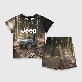 Детский костюм с шортами 3D с принтом Jeep в Ухте,  |  | 4х4 | forest | jeep | nature | off road | russia | siberia | ural | usa | бездорожье | внедорожник | дальний восток | лес | природа | ралли | россия | сибирь | сша | тайга | урал